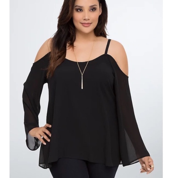 NWT Torrid Chiffon Cold Shoulder Blouse 2X